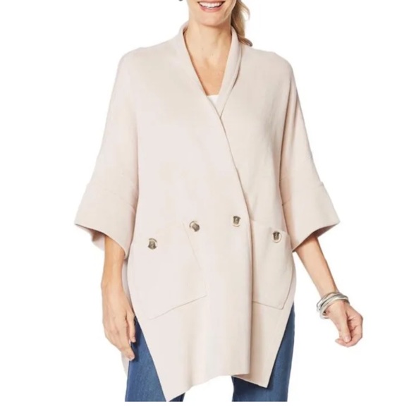Marla Wynne Sweaters - MARLA WYNNE  OVERSIZED  LIGHT PINK KIMONO/SWEATER SIZE S